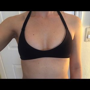 Midori Black Halter Bikini Top